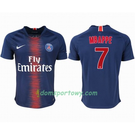 Koszulka Paris Saint-Germain MBAPPE 7 Domowe Koszulki Piłkarskie 2018-2019 Krótki Rękaw